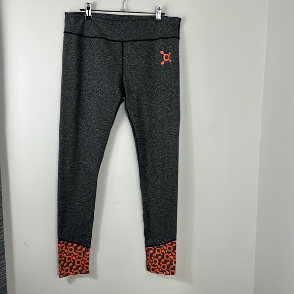 Orangetheory Pants - Orangetheory RARE Gray & Orange OTF Leggings XL